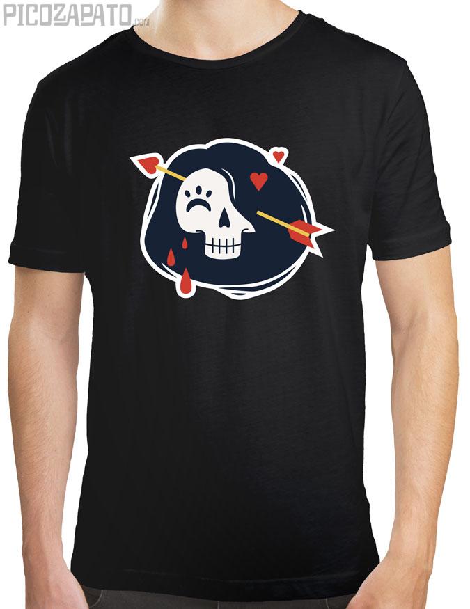 Calavera enamorada por cupido