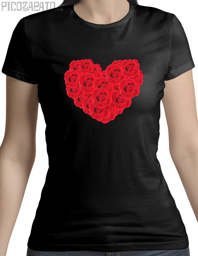 Corazón de rosas