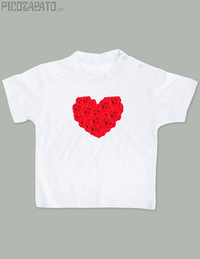 Camisetita Corazón de rosas