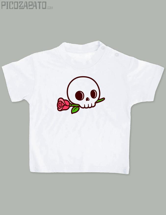 Camisetita Calavera con flor
