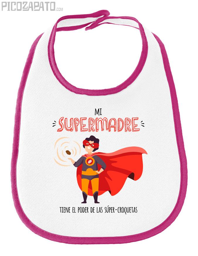 Babero Mi supermadre y las súper-croquetas