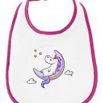 Babero Unicornio dormido en la luna
