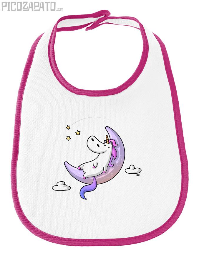 Babero Unicornio dormido en la luna