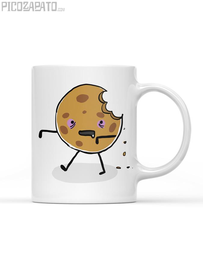 Taza galletita mordida