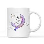 Taza Unicornio dormido en  luna