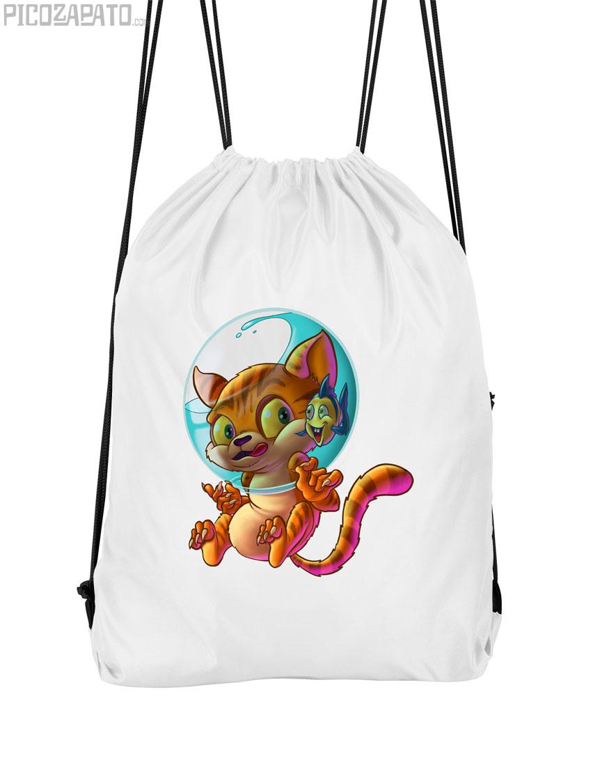Mochila Gato en pecera