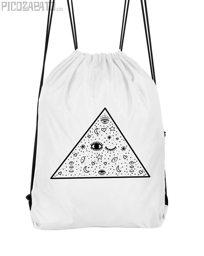 Mochila Triángulo ojos