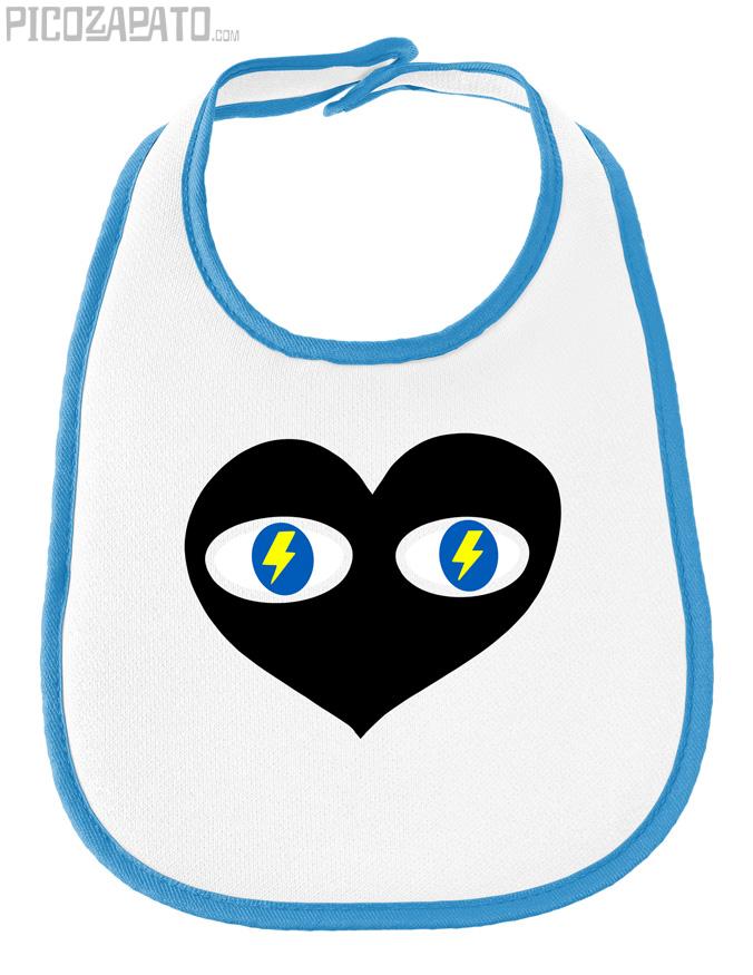 Babero Ojo heart black