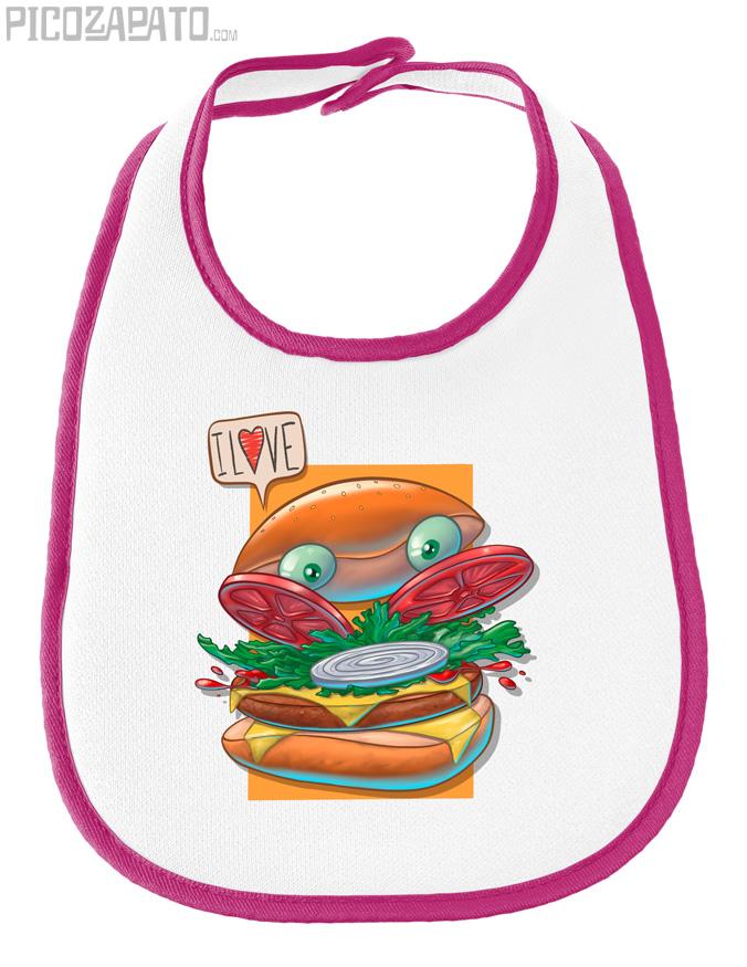 Babero Burguer love