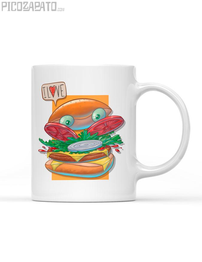 Taza Burguer love