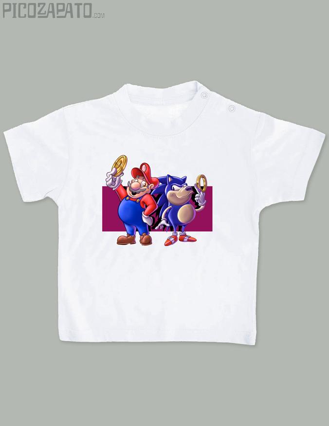 Camisetita Supermario vs Sonic