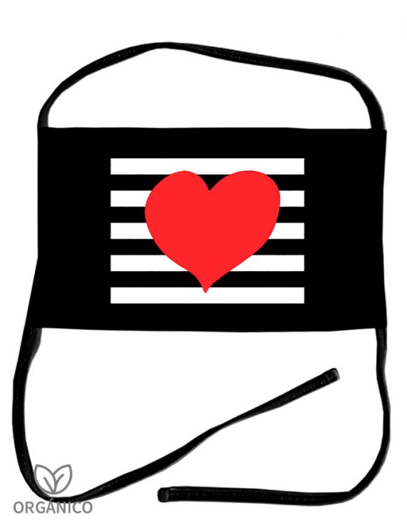 Mascarilla Corazón rayas