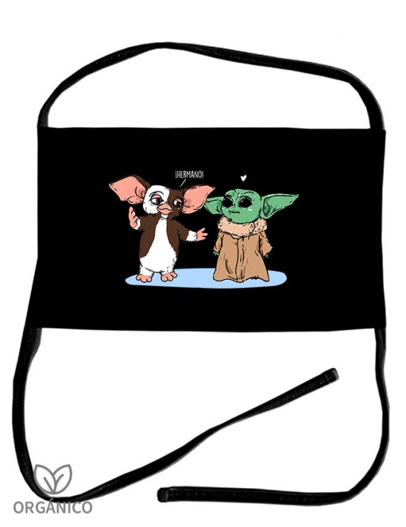 Mascarilla Baby Yoda y Gizmo