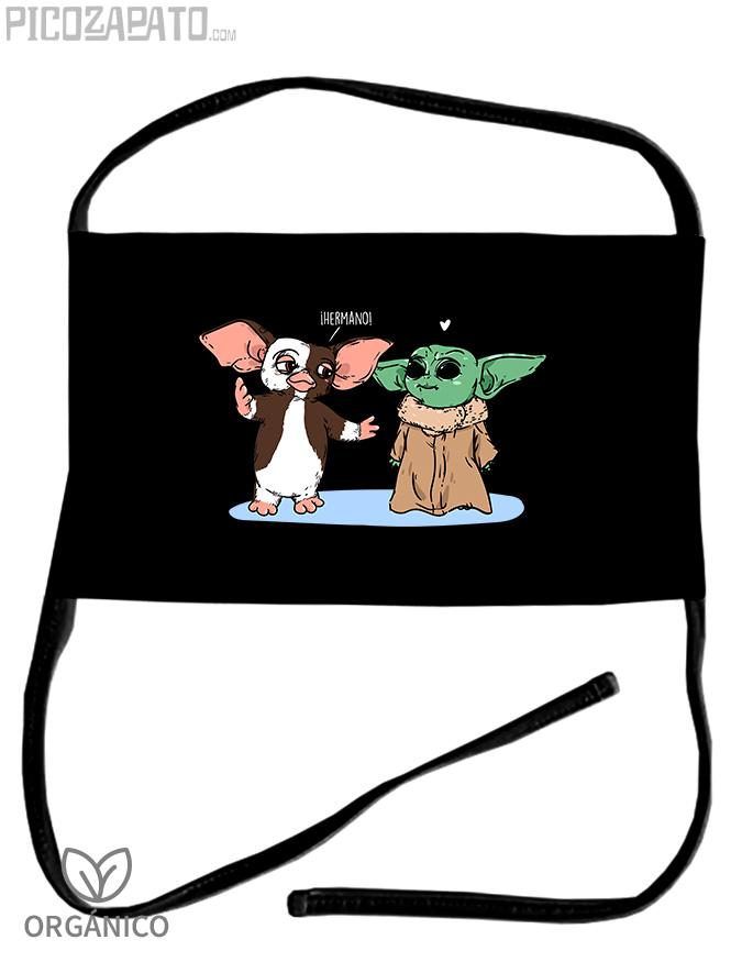 Mascarilla Baby Yoda y Gizmo
