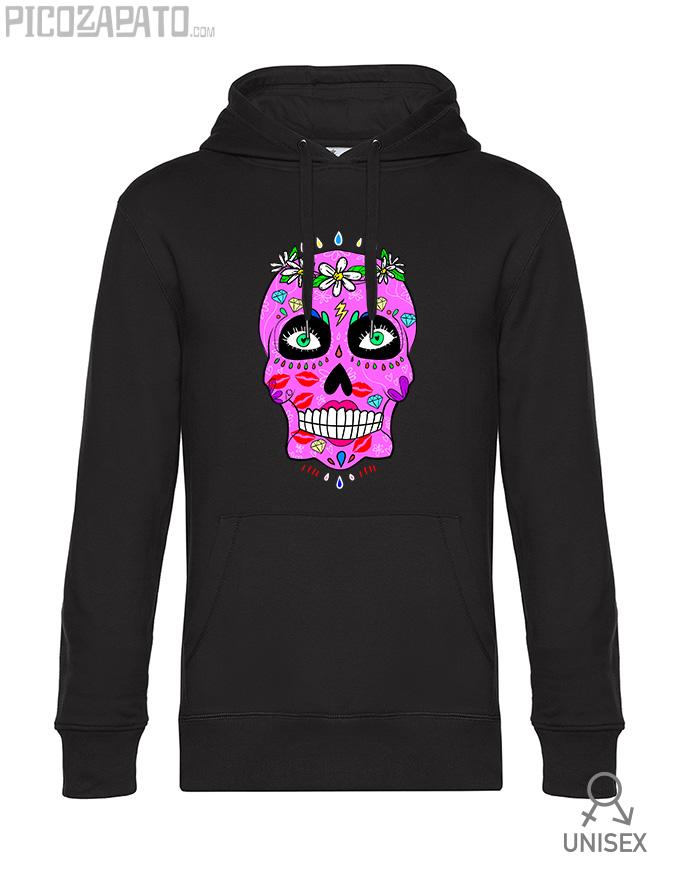 Sudadera capucha Calaverita besos