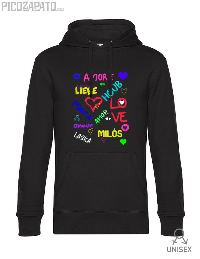 Sudadera capucha Amore