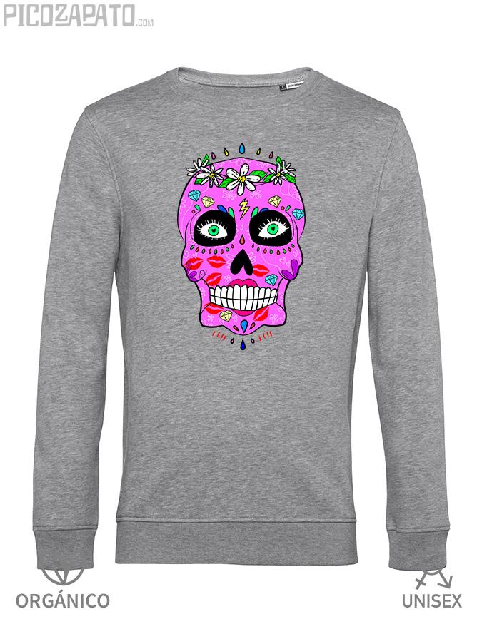 Sudadera orgánica Calaverita besos