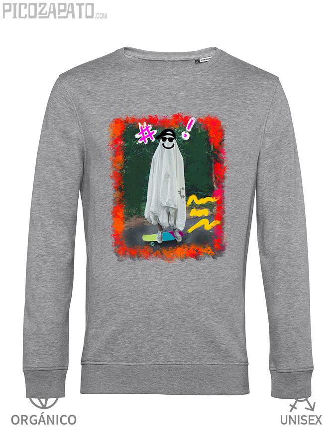 Sudadera orgánica Fantasmita feliz