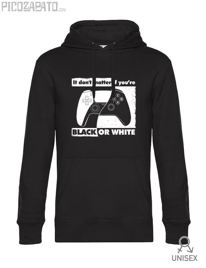 Sudadera capucha Black or white