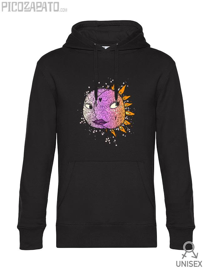 Sudadera capucha Sol y luna