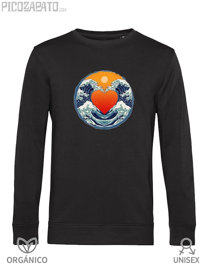 Sudadera orgánica Waves of Love