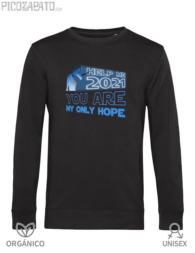 Sudadera orgánica Help me 2021