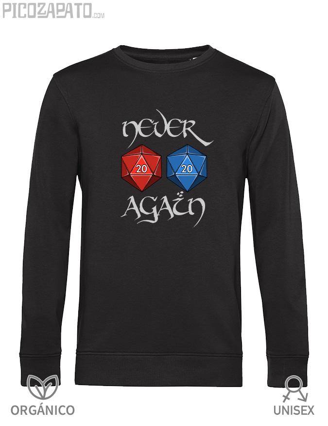 Sudadera orgánica Never again