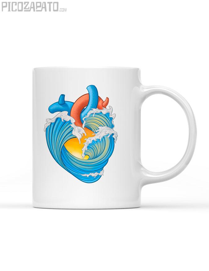 Taza Ola corazón