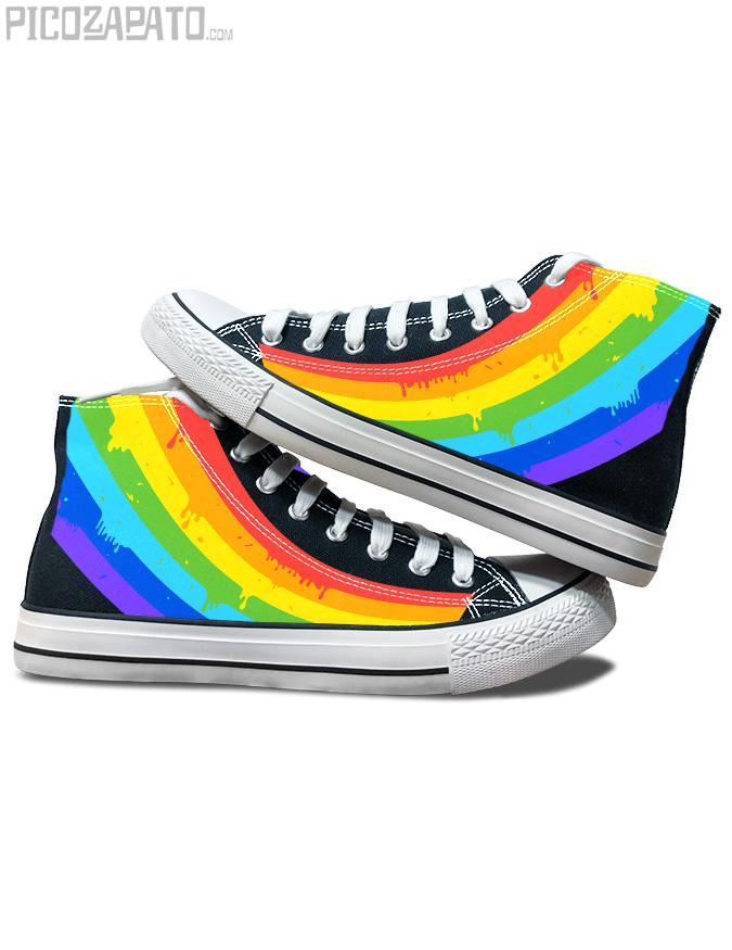 Zapatillas negras Arcoiris churrete