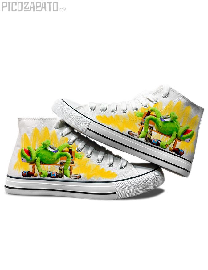 Zapatillas blancas Gustavo botellón