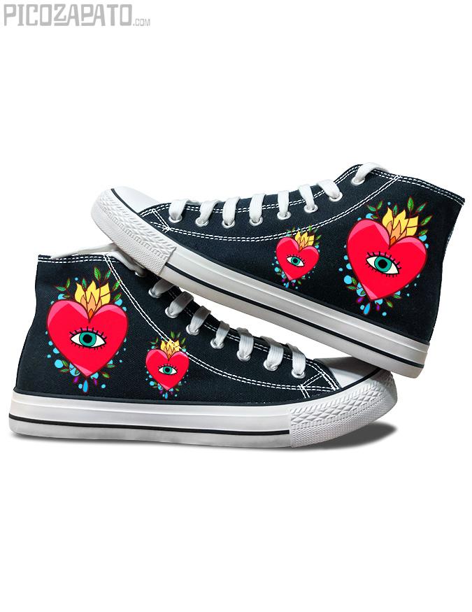 Zapatillas negras Heart