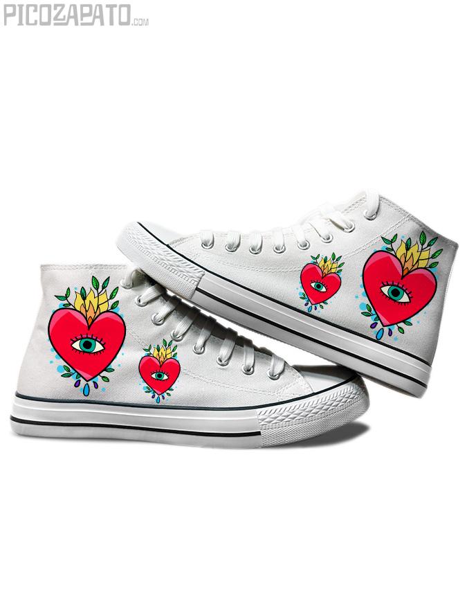 Zapatillas blancas Heart