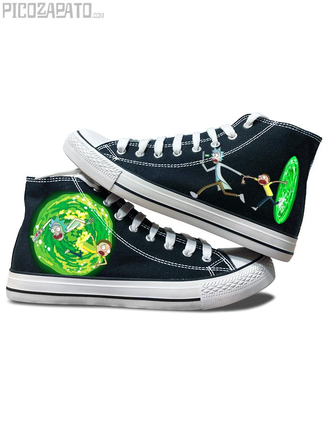 Zapatillas negras Rick and Morty