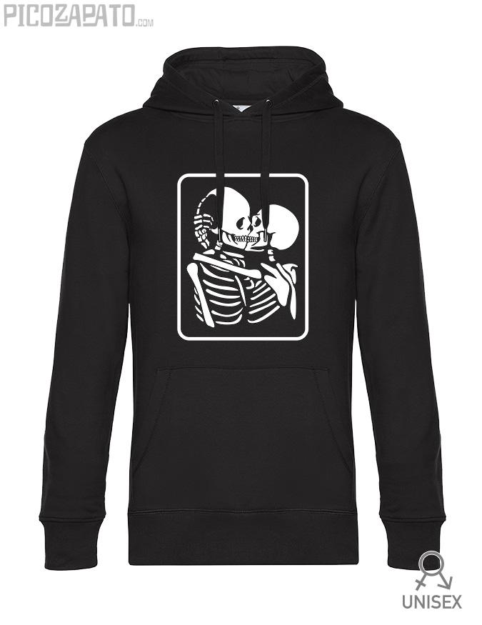 Sudadera capucha Beso esqueletos