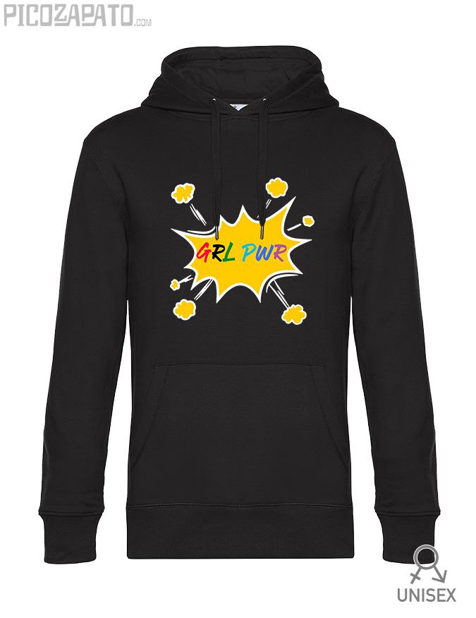 Sudadera capucha GRL cómic