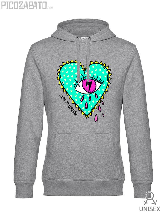Sudadera capucha Llora mi corazón
