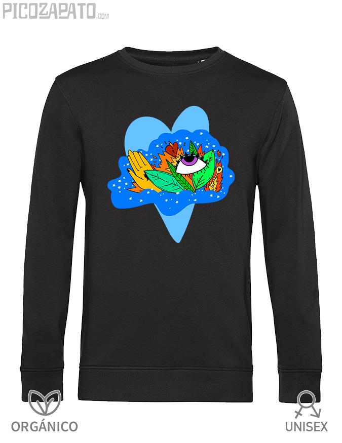 Sudadera orgánica Head or heart