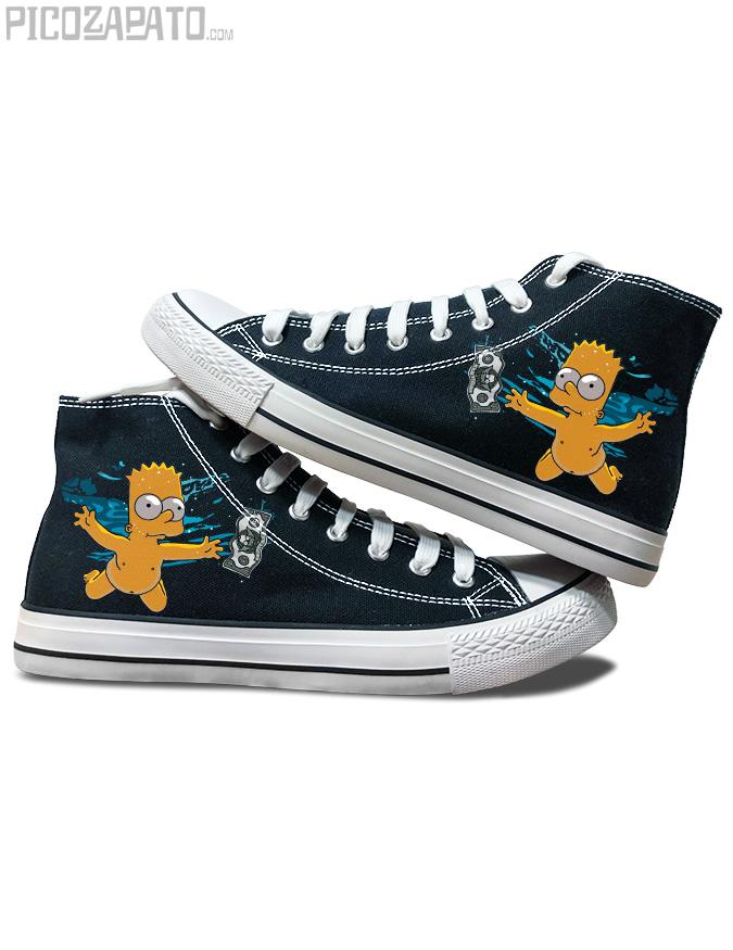 Zapatillas negras Bart nadando en dinero