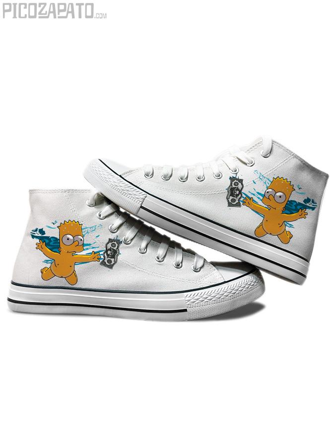 Zapatillas blancas Bart nadando en dinero