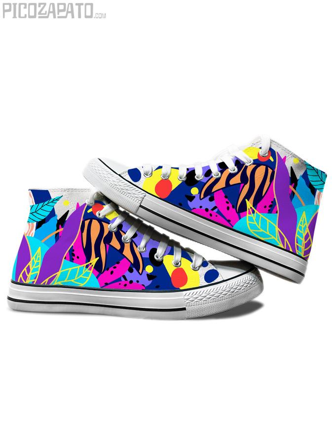 Zapatillas blancas Color explosión