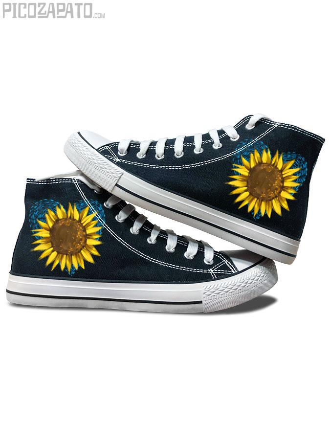 Zapatillas negras Sunflowers