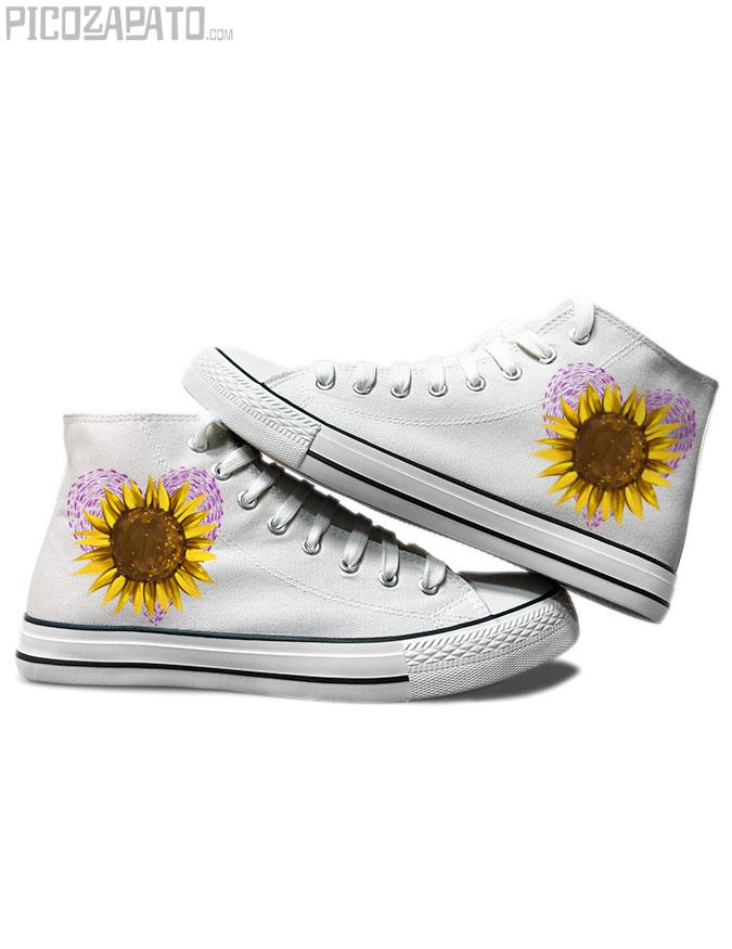 Zapatillas blancas Sunflowers