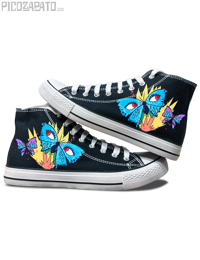 Zapatillas negras Mariposa ardiente