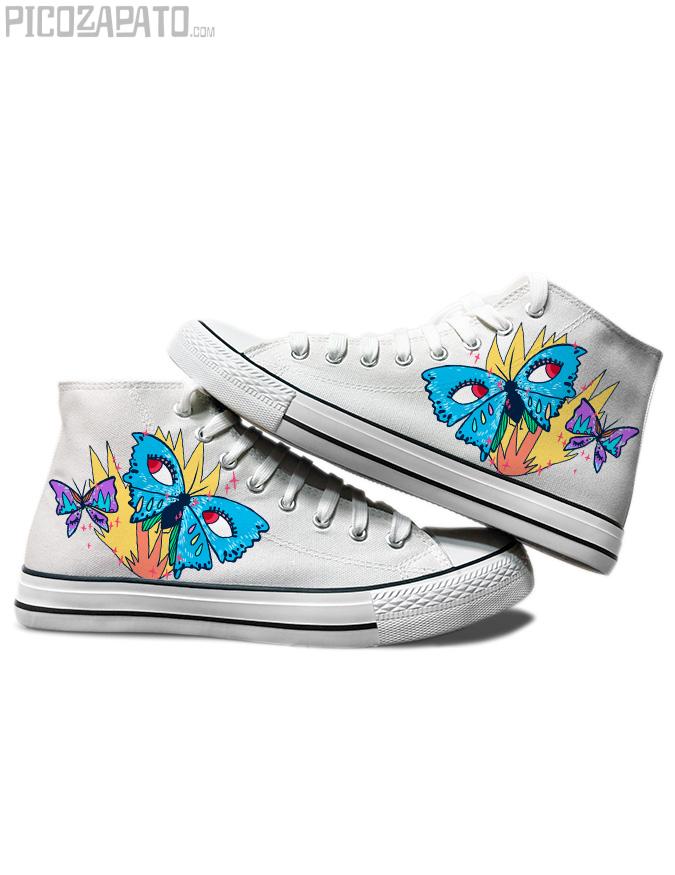 Zapatillas blancas Mariposa ardiente