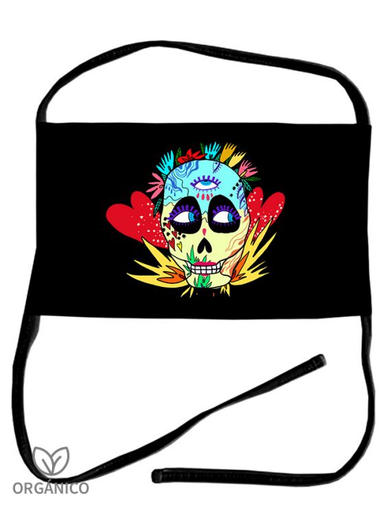 Mascarilla Calavera mexicana salvaje