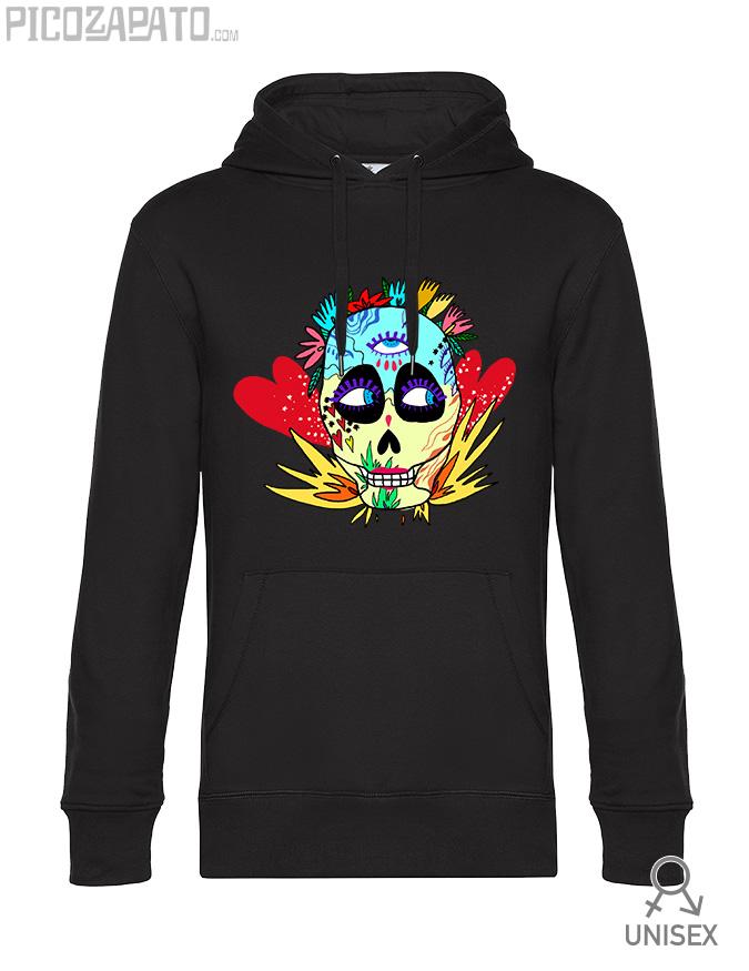 Sudadera capucha Calavera mexicana salvaje