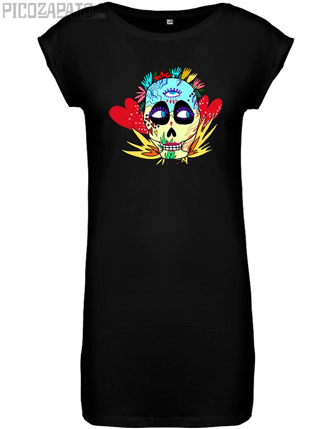 Vestido Calavera mexicana salvaje