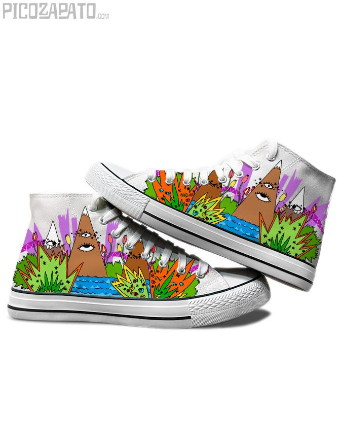 Zapatillas blancas Paraiso tropical
