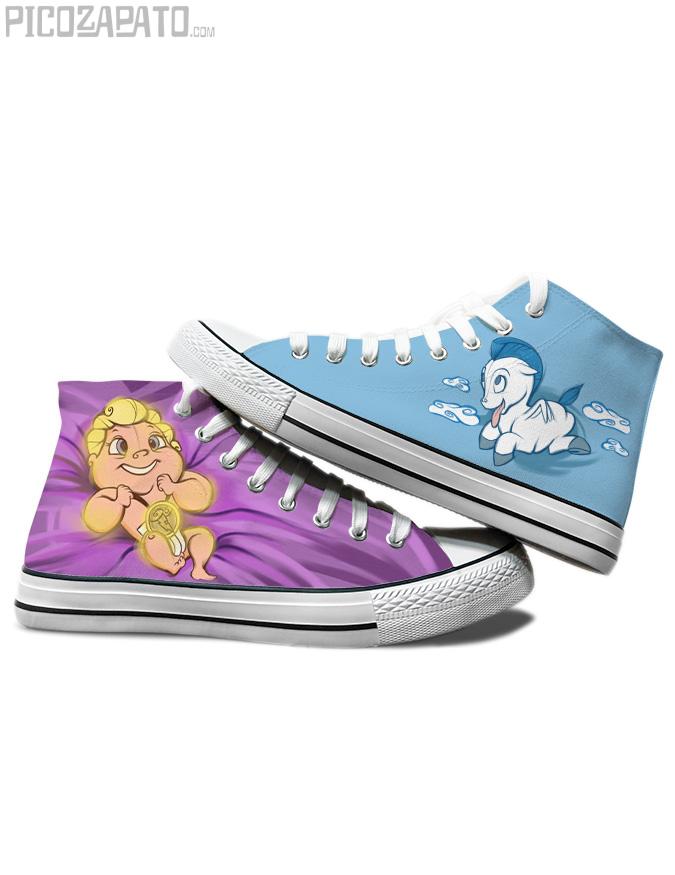 Zapatillas blancas Baby Hércules y baby Pegaso