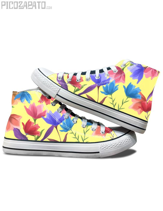 Zapatillas negras Flores
